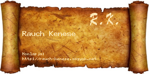 Rauch Kenese névjegykártya